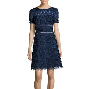 Elie Tahari Adina Blue Floral Dress